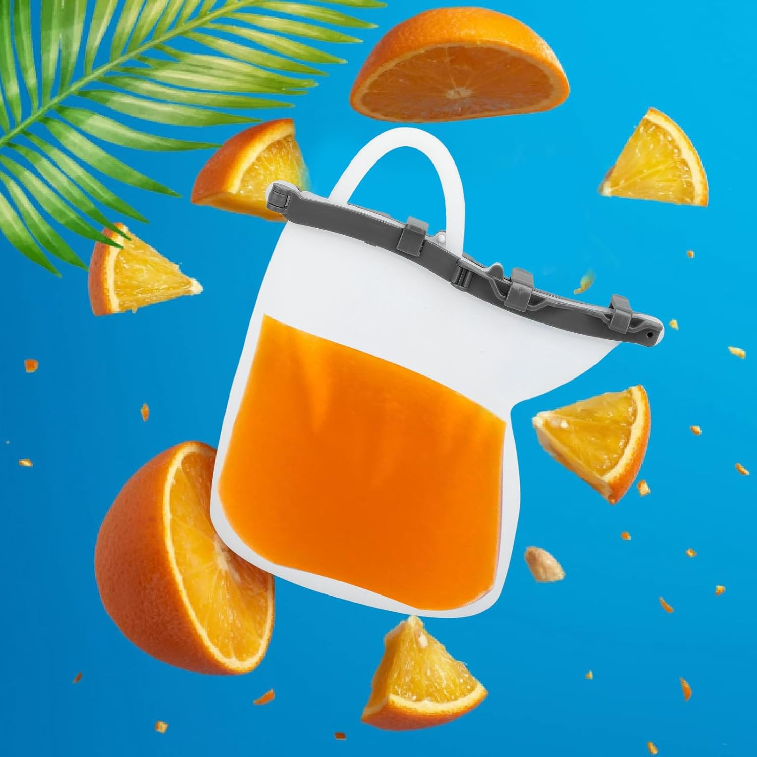 4Pcs Drink Pouches with 4 Straws, Food Grade Silicone 1.5L Reusable Juice Pouches, Drink Pouches for Adults Alcohol, Cold Drink Bags for Kids image number 5