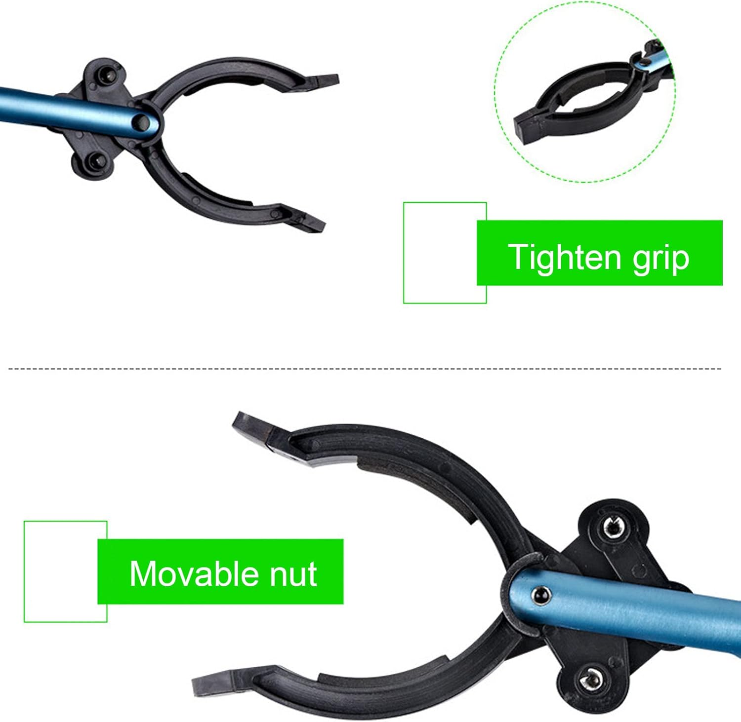 Portable Grabber Reacher Tool, Durable Aluminum Alloy Long Grabber Tool, Lightweight Trash Picker Stick, Garbage Reaching Assist Tool for Elderly, Factories, Hospitals image number 6