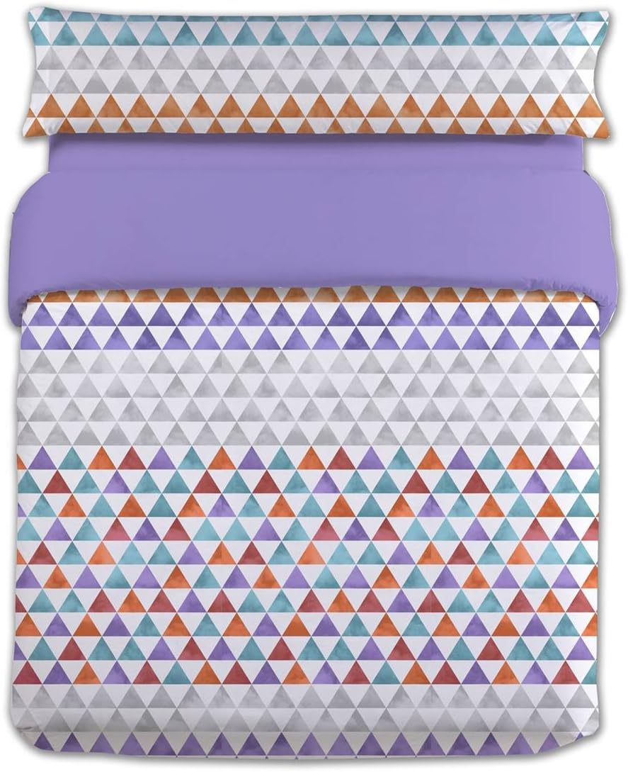 Happy Home Bologna Bed Linen Duvet for 135 Cm, Polyester, Mauve, 30.0 X 23.0 X 5 Cm