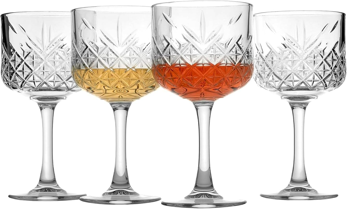 DELISOGA Timeless Cocktail Glasses Gin & Tonic | Long Stemware Glass Set of 4-Piece | Premium Glassware for Home Bar | Perfect for Gifts, Drinking Goblet for Wine, Champagne, Mocktails (500 Ml) image number 4