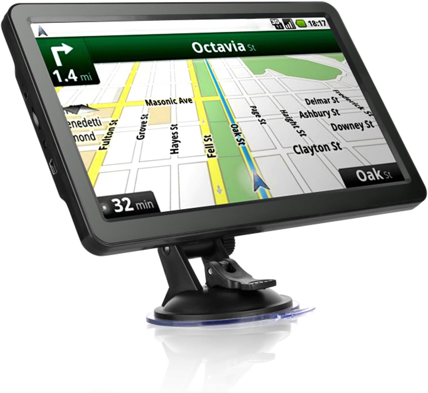 Car Navigation System, 9Inch Touch Screen Car Multimedia Player with 2025 Maps, Voice Prompts, Custom Routes, Speed Red Light Warning, Universal image number 4