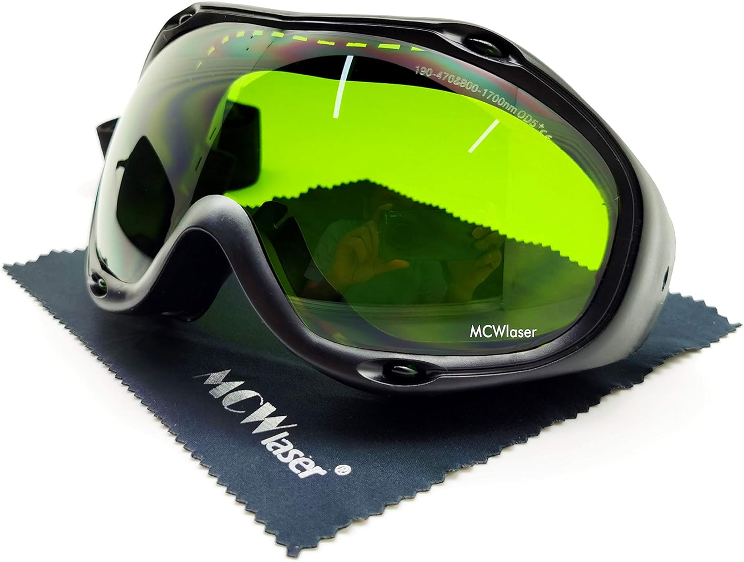 Mcwlaser Laser Safty Protective Goggles Glasses 190-470 & 800-1700Nm Typical for 355Nm 405Nm 445Nm 808Nm 810Nm 980Nm 1064Nm 1470Nm 1550Nm Absorption Type EP-8 Style 10 image number 2