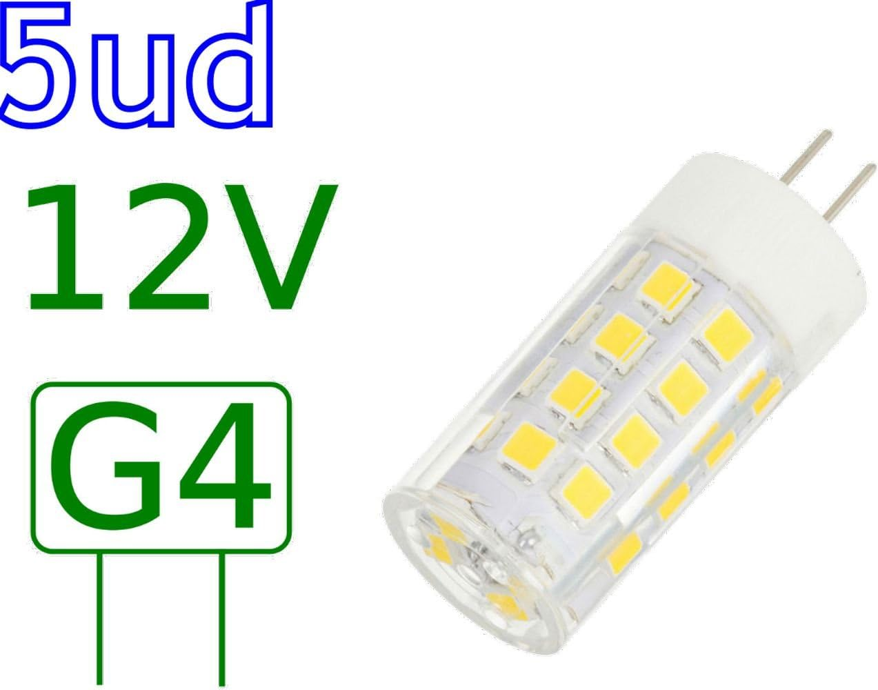 Jandei Pack of 5 12V DC G4 5W LED Bulbs Cool White 6000K 400 Lumens (Equivalent to 35-40W Halogen) 12Mm &Oslash; 46Mm Total Length with Pins IP20 Rated image number 6