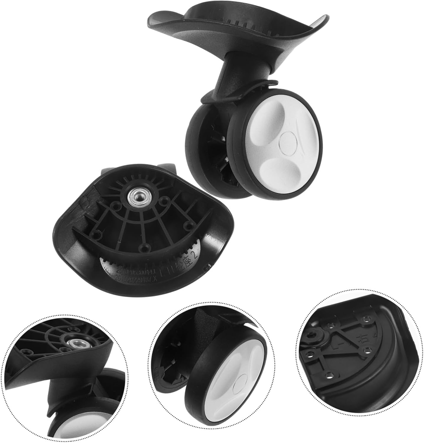 Gatuida Swivel Plastic Suitcase Wheels Replacement Small Luggage Repair Accessories for Travel Trolley Easy Install and Flexible Movement image number 3