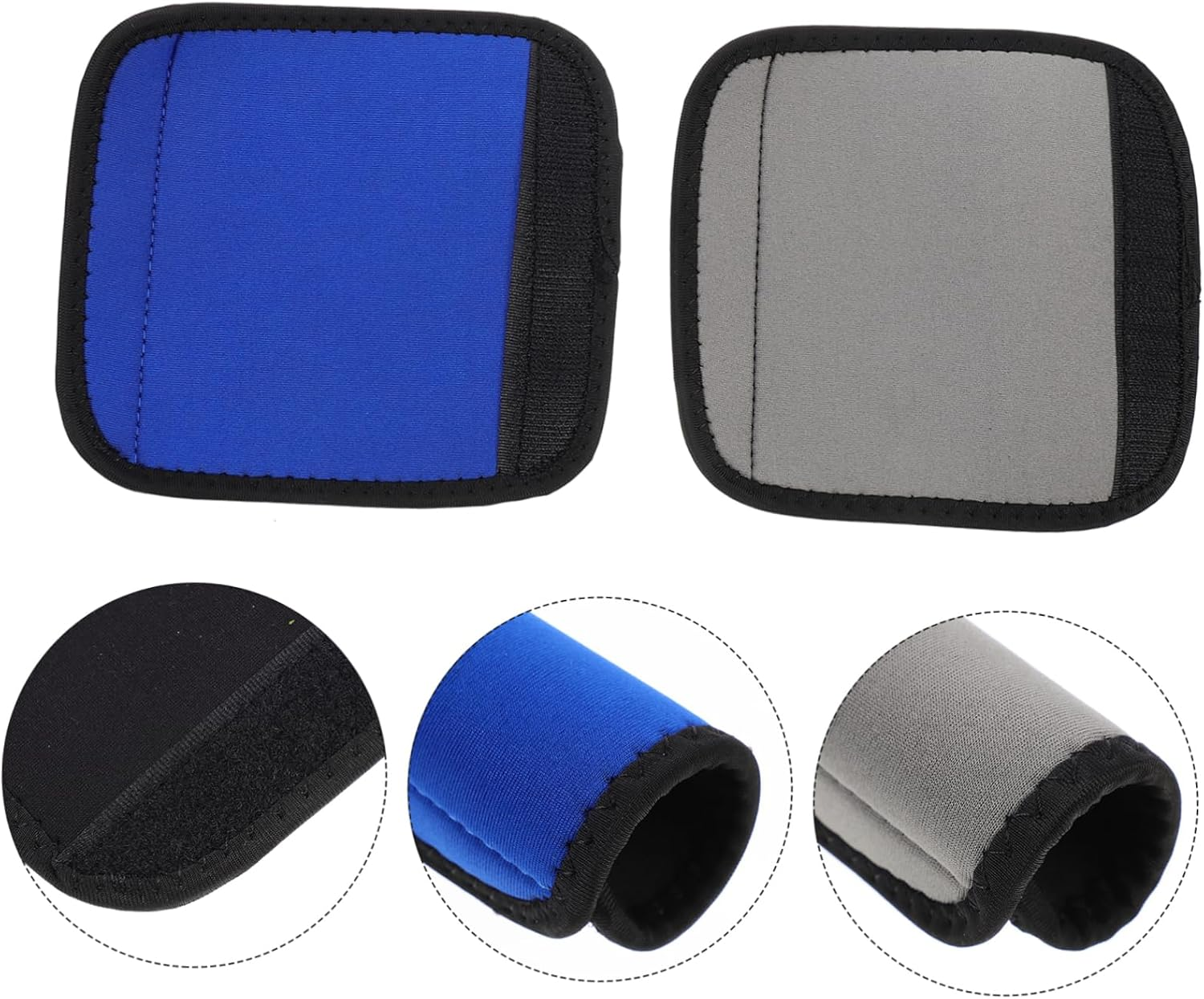 AKOOSY 2Pcs Neoprene Handle Wraps for Luggage Travel Bag Handle Protectors Neoprene Grips image number 4