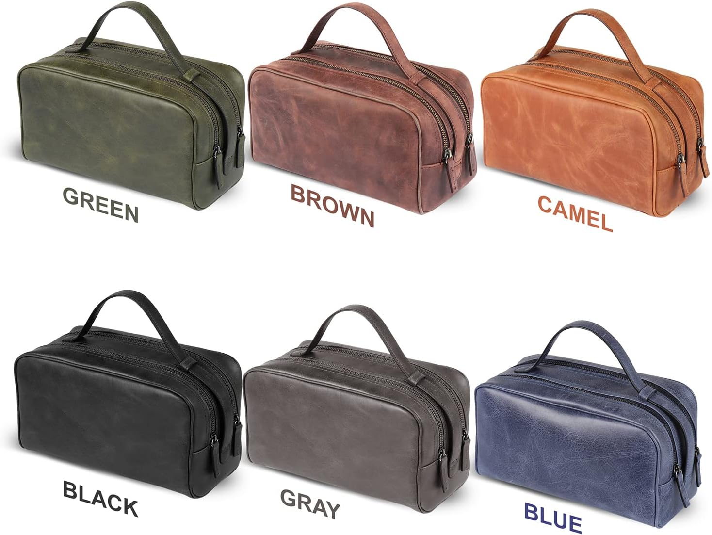 Londo Two Compartment Genuine Leather Travel Bag - Unisex - Black image number 5