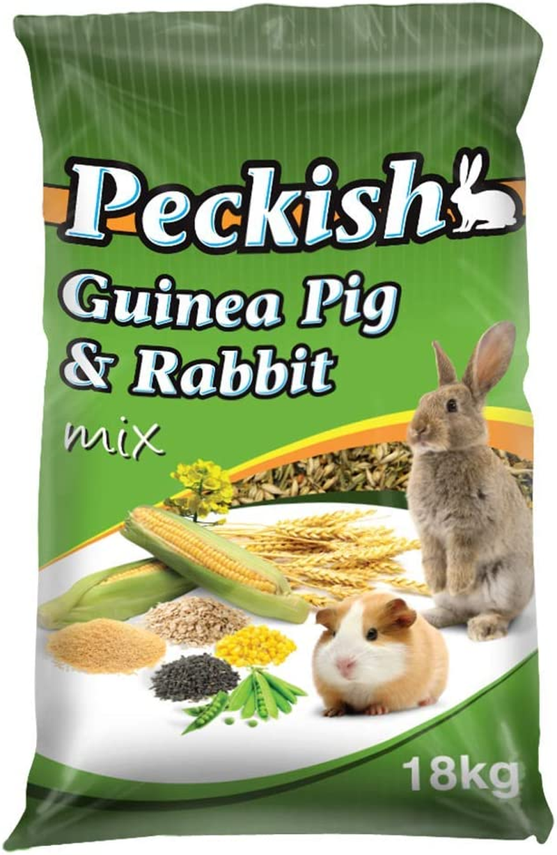 Peckish Guinea Pig & Rabbit Pellets 20Kg, Natural - Balanced Fiber and Protein, Suitable for All Guinea Pigs and Rabbits, Nutritionally Balanced with Added Vitamin C - Ideal for Daily Feeding image number 1