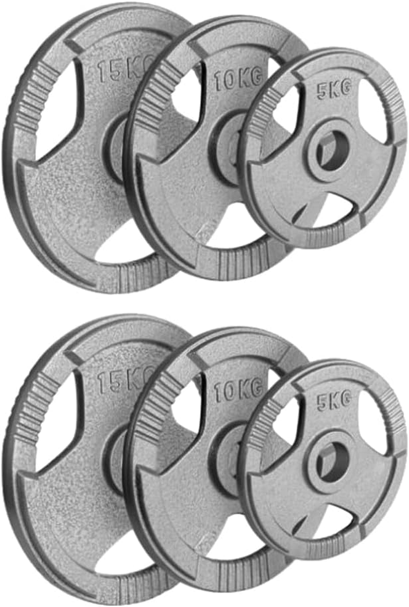 Cast Iron Olympic Weight Plates for Adjustable Olympic Dumbbell and Barbell - Premium Quality Hammertone Strength Training Plates for Body Building, Weightlifting, WOD, MMA, Crossfit, Fitness & Sports - 1.25Kg to 20Kg image number 6