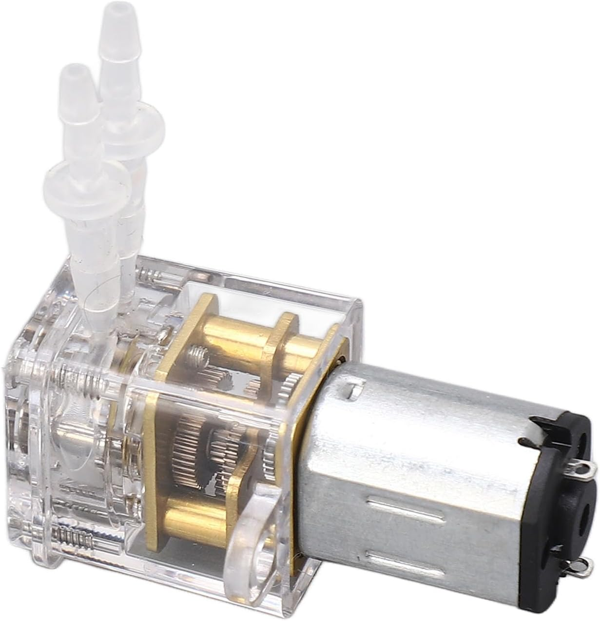 Tnfeeon Micro Peristaltic Pump, 1.5Ml/Min Peristaltic Metering Pump Small Metal Transparent Cover for Beauty Instruments (G15-6V) image number 3