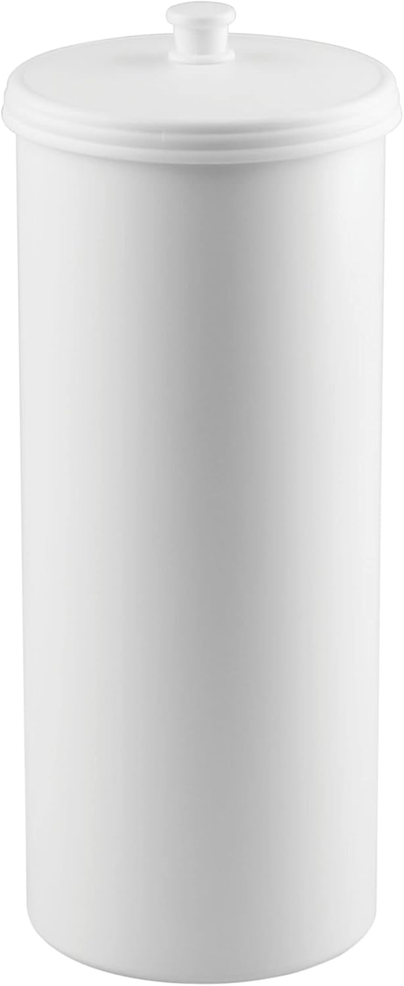 Interdesign Kent Free Standing Toilet Paper Roll Holder for Bathroom Storage - White image number 3