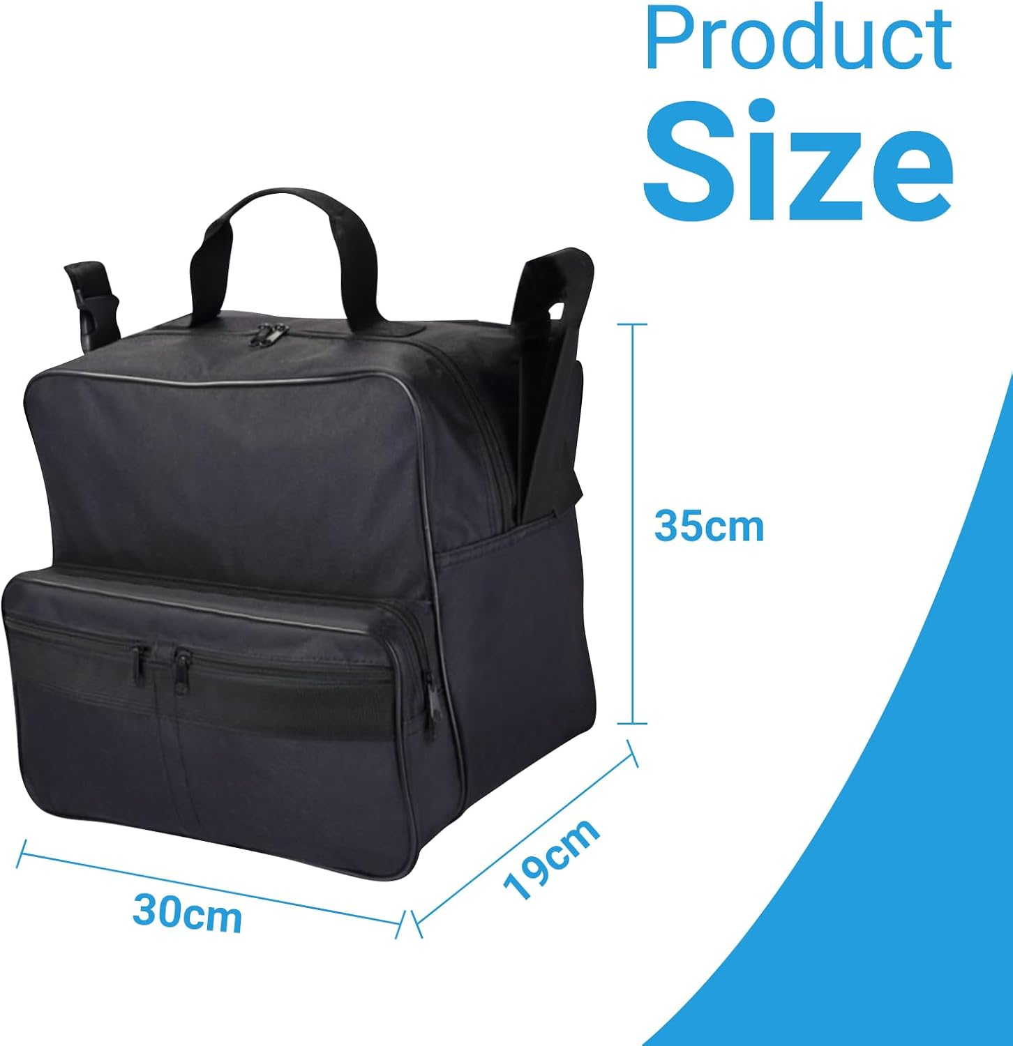 Wheelchair Bag for Seniors Large Storage Backpack for Mobility Aid Waterproof Organizer Tote