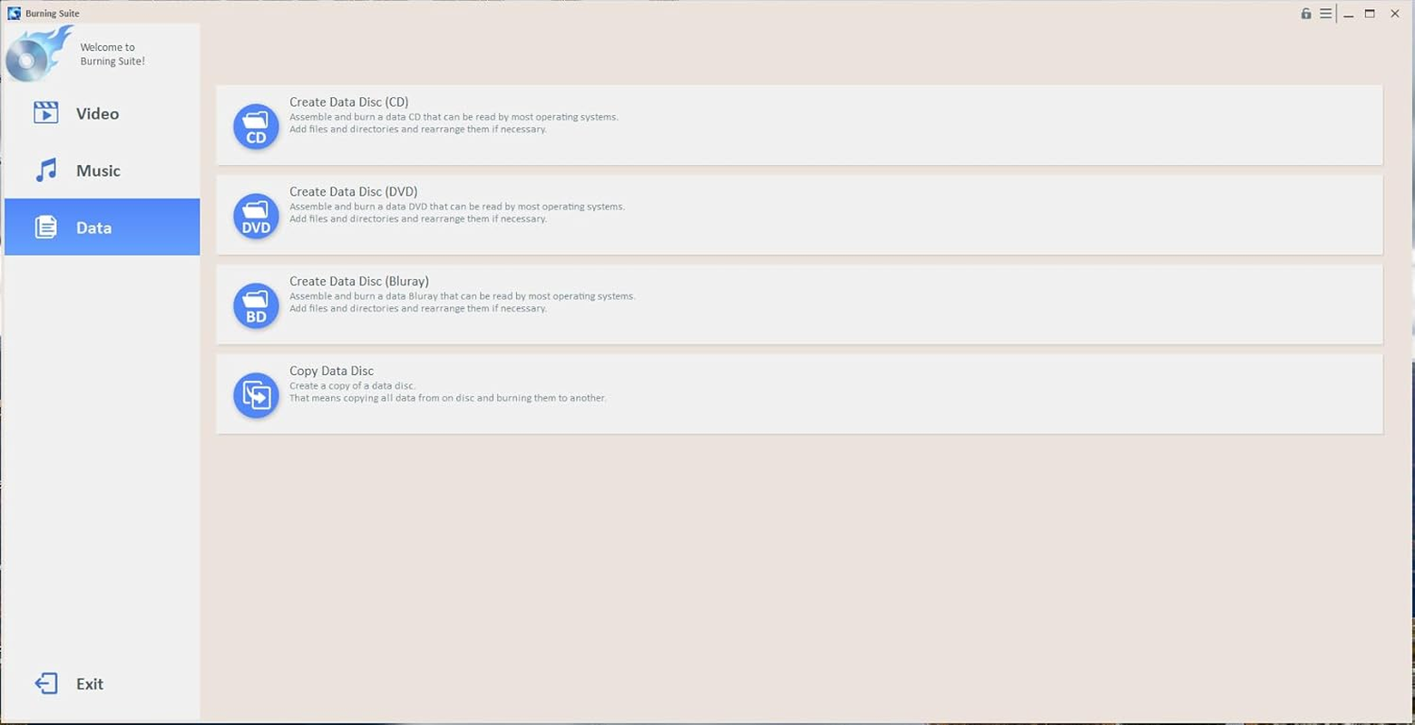 Burning Suite - Burn and Copy Software - Cd/Dvd/Blu-Ray - Data, Music, Video - the All-In-One Solution for Win 11, 10 image number 5
