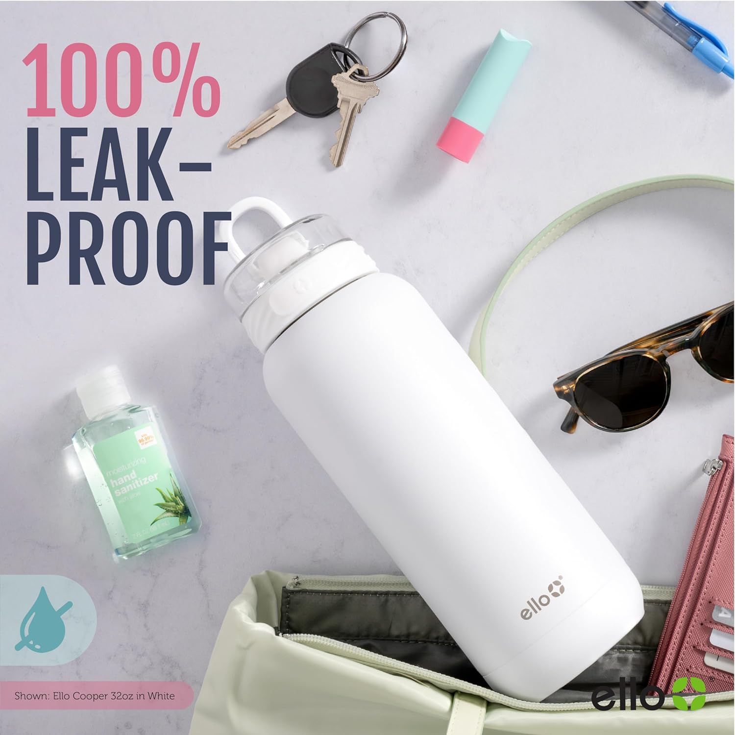 Ello Cooper Vacuum Insulated Stainless Steel Water Bottle image number 3