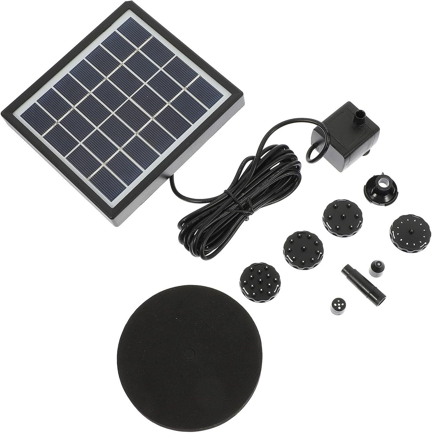 Yardenfun Solar-Powered Small Garden Fountain Pump Outdoor Floating Water Feature Solar Panel Operated for Patio Park and Decoration image number 5