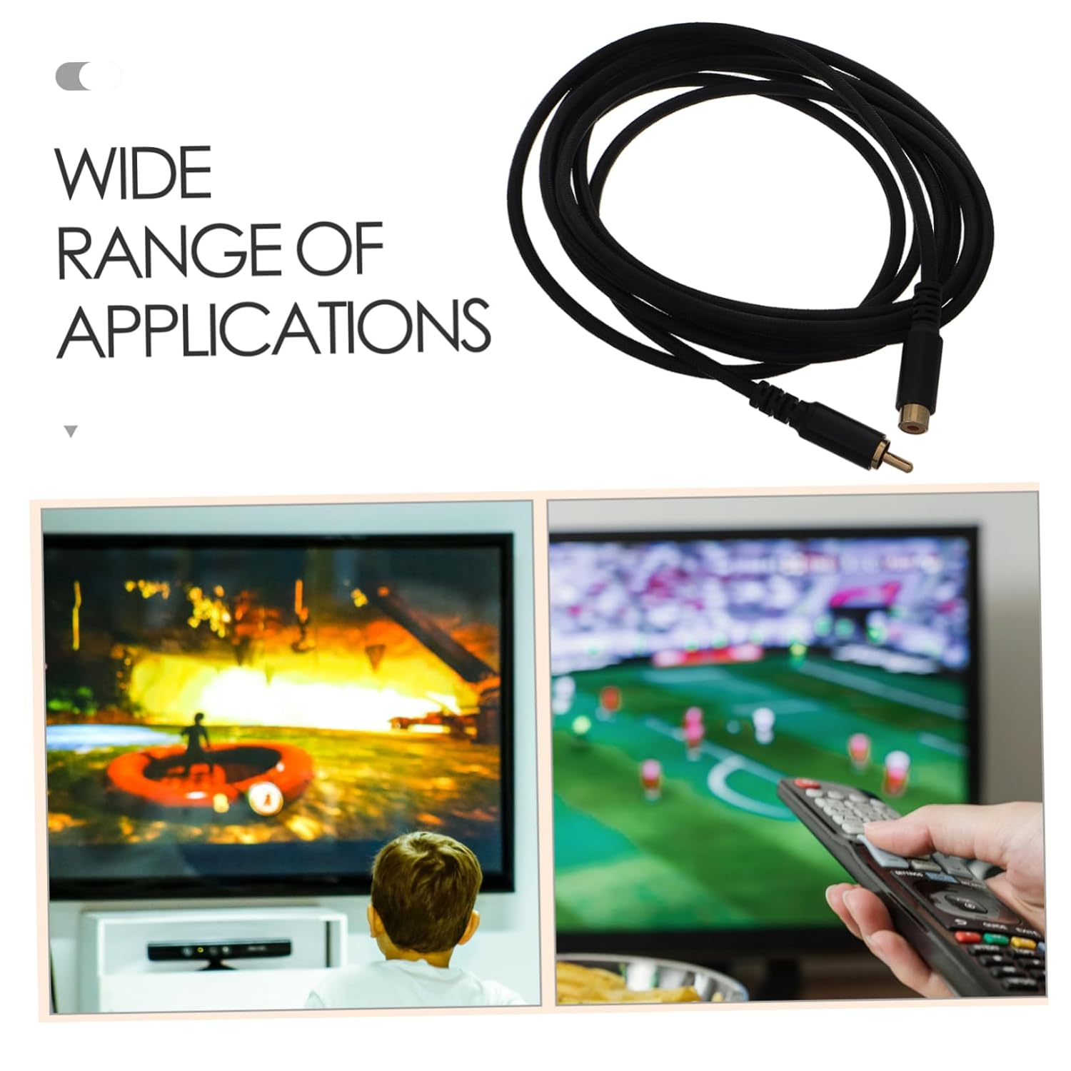 KICHOUSE Audio Cord Male to Female Stereo Cable Extension for Home Audio Video Equipment Dual Shielded Aluminum Alloy Shell image number 5