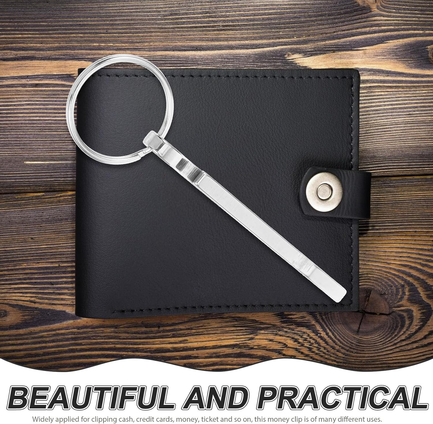 DECHOUS Waist Clamp Key Ring Metal Money Clip Practical Fixing Clip for Outdoor Activities and Daily Use Secure Money Storage Carabiner Keychain Attachment image number 1