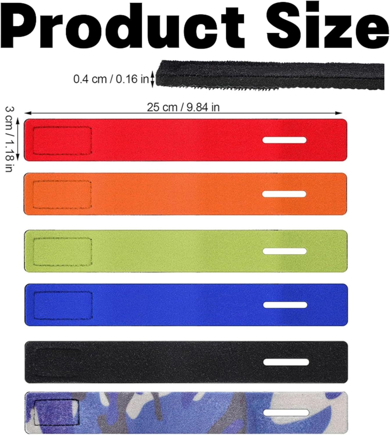 12 Pack Fishing Rod Straps,Elastic Tackle Tie Downs,Fish Pole Belts,Fishing Gear Wraps image number 1