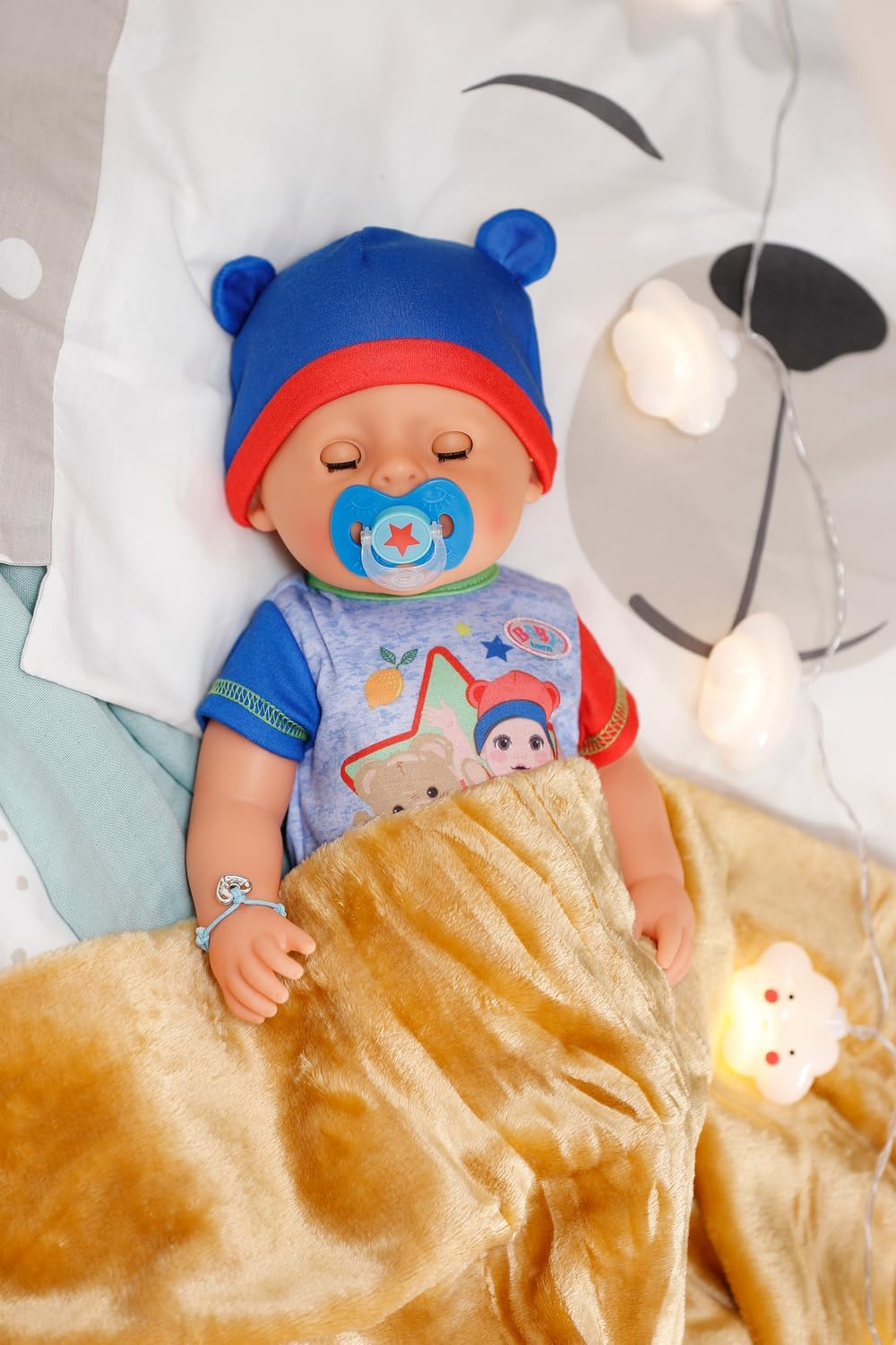 Baby Born Jonas, ​​Baby Doll with 10 Functions and Accessories, for Children Aged 3 and Over, Works without Batteries, 43Cm Tall Doll, 834848 Zapf Creation - Emma In Teddy Style image number 4