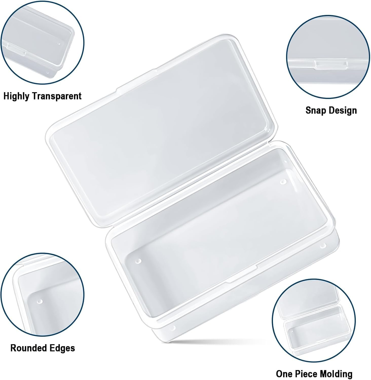 6 Pcs Playing Card Case Clear Plastic Deck Box,Playing Card Holder Plastic Card Case,Plastic Playing Card Storage Box Playing Card Box,Empty Playing Card Storage Box Card Game Storage Box (B) image number 6