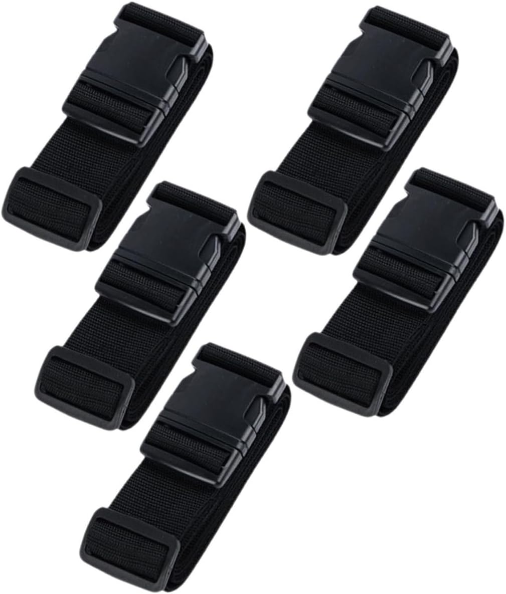 DIKACA 5Pcs Adjustable Luggage Straps with Buckle Travel Packing Suitcase Belt for Securing Bags Lightweight Tie down Straps for Backpacks Tents and Outdoor Use