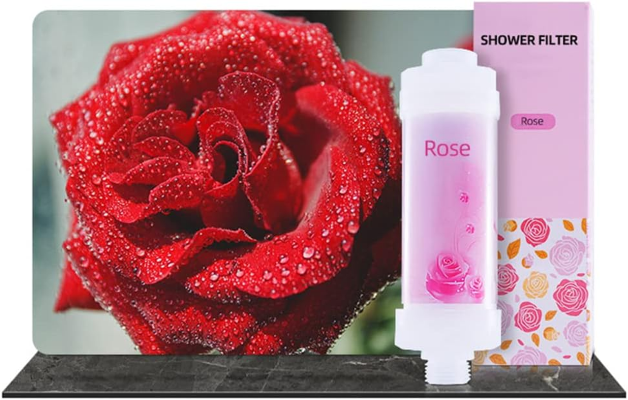 Vitamin C Shower Filter, Filters Contaminants, Neutralize Chlorine, Remove Heavy Metals, Easy Installation, Filtered Shower Water for Healthier Skin & Hair, Gifts for Wives and Girlfriends (Lemon)