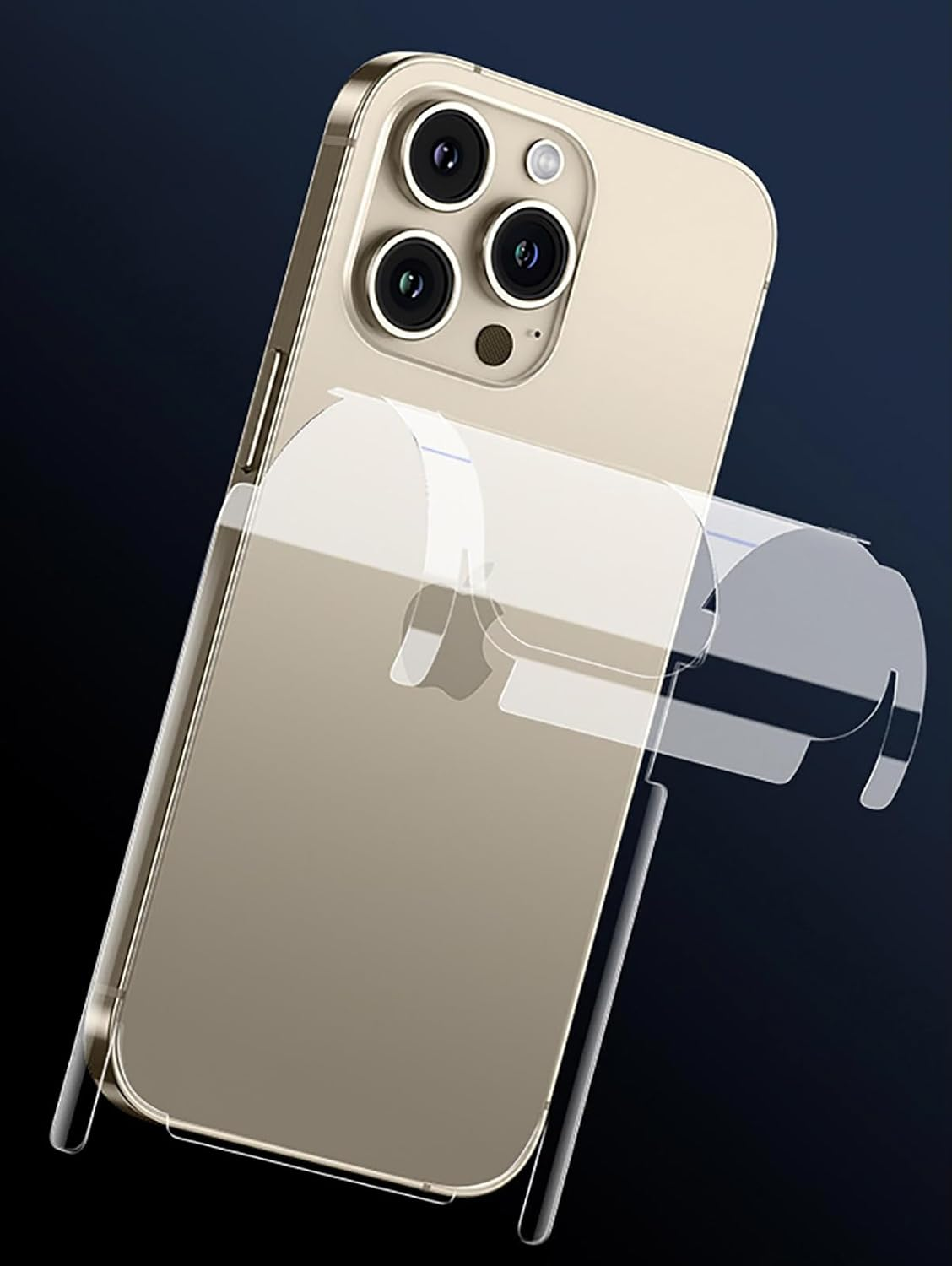 GIOPUEY[3 Pack Back Protector Compatible with Iphone 17 Pro, Iphone 17 Pro Back Protector Film, Soft TPU, Thin, High Transparency, Protective Border - Transparent