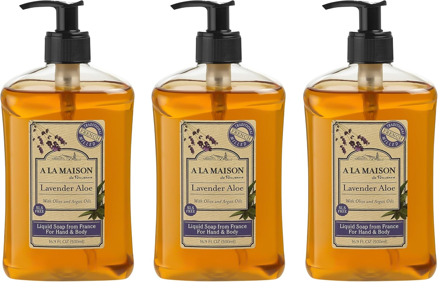 A La Maison - Traditional French Milled Liquid Soap for Hand & Body Citrus Blossom with Olive & Argan Oils - 16.9 Fl. Oz. image number 5