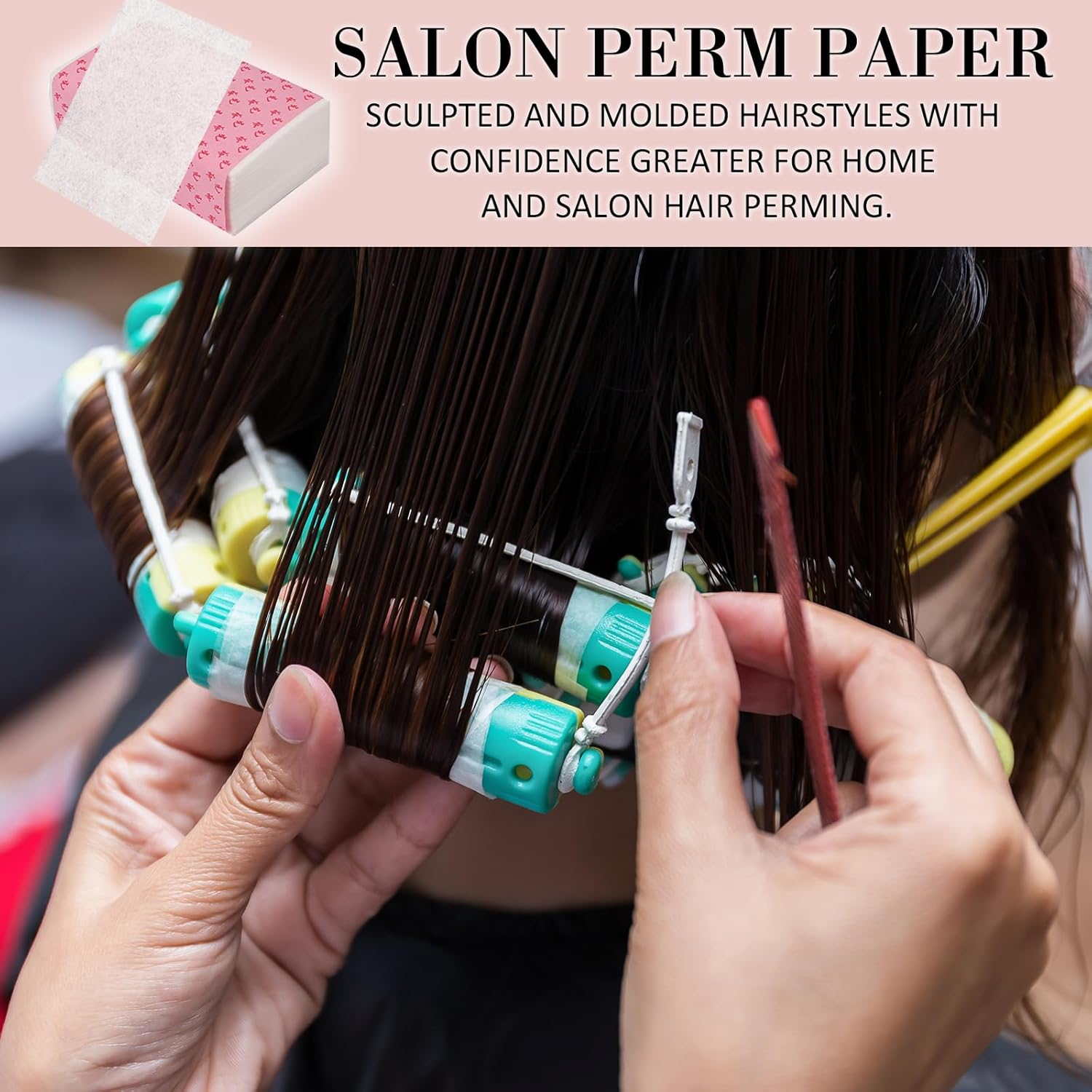 EUPSIIU Pack of 200 Hair Perm Paper, Lace Paper Perm, Sheets, Ultra Thin Breathable Hair Perm, Hair Curling Paper, Salon Professional Lace Paper, for Home Barber Shop image number 5