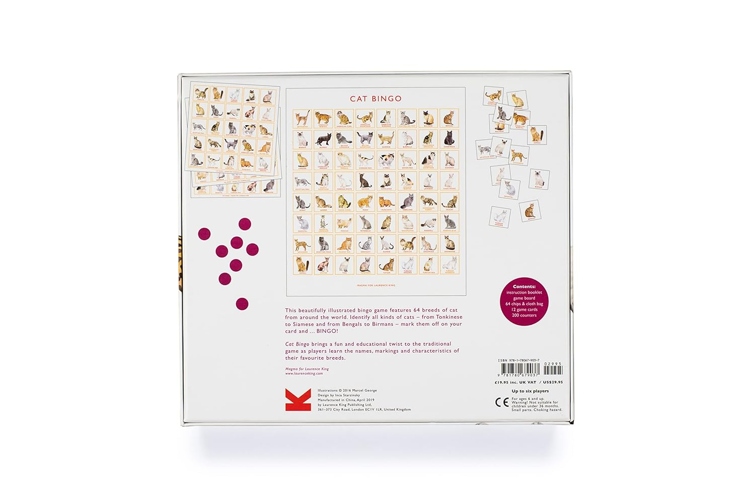 Laurence King Cat Bingo Game: 64 Breeds, Ages 6+ image number 3