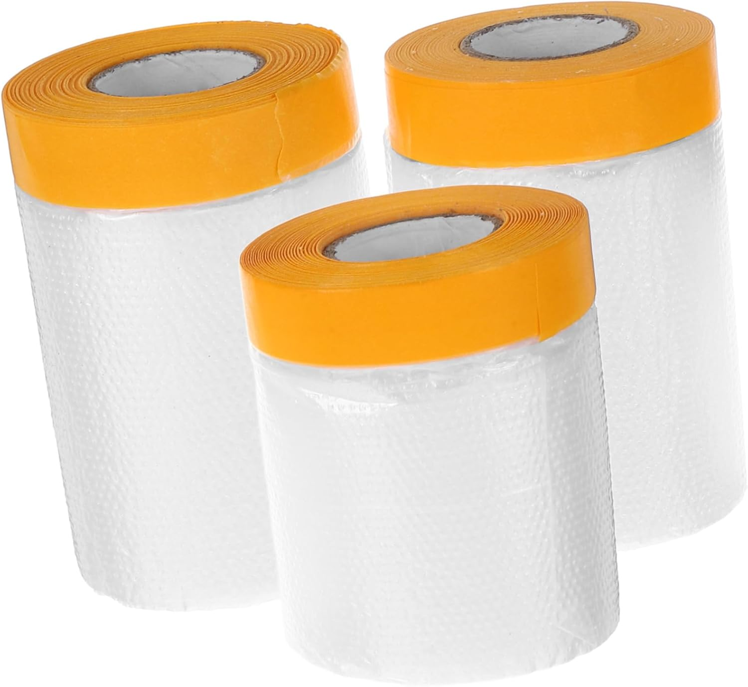 3 Rolls Pre-Taped Masking Film 30Cm 40Cm 55Cm Protective Plastic Sheeting for Furniture and Automotive Painting for Professional Painters image number 1