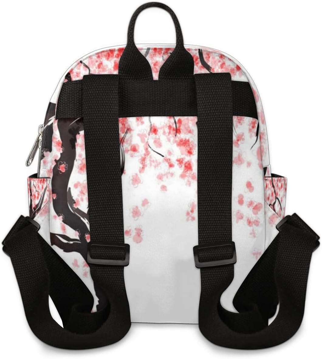 Mini Backpack Purse for Women, Lightweight Small Backpack Casual Travel Bag Daypack for Girls Teens Adult Children - Cherry Blossom image number 2