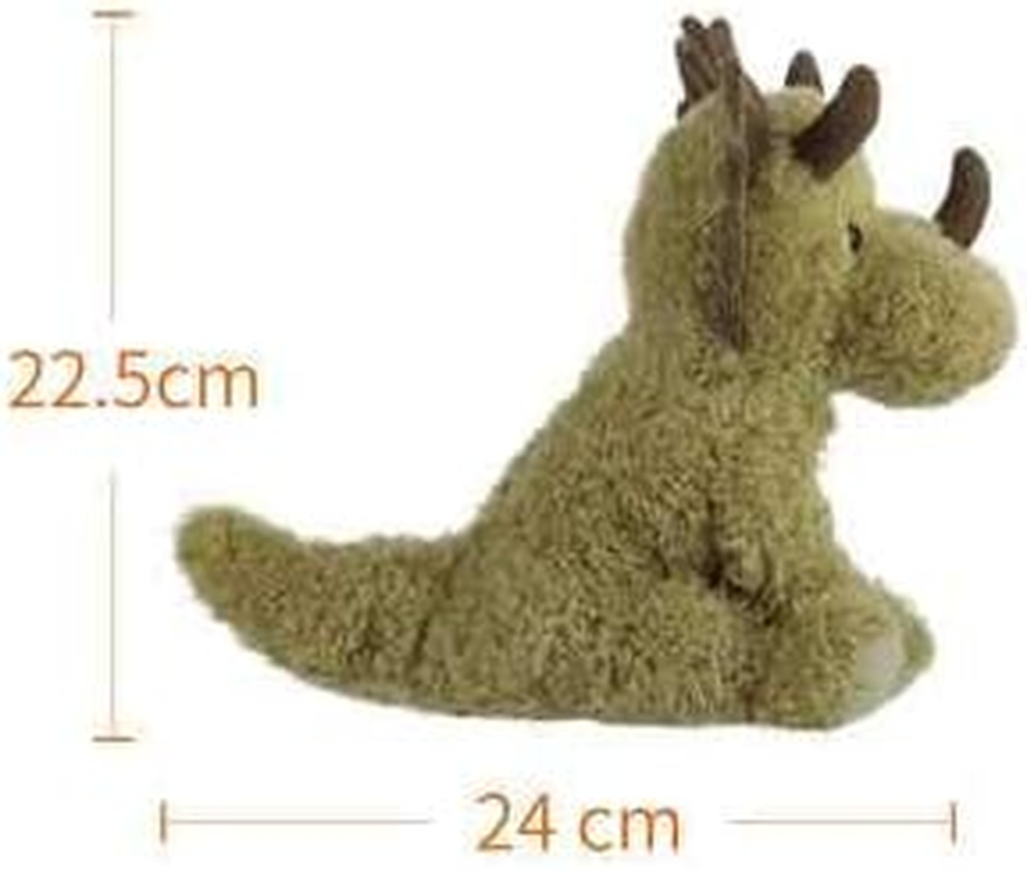 Apricot Lamb Toys Plush Green Dinosaur Triceratops Stuffed Animal Soft Cuddly Perfect for Child (Green Triceratops,9 Inches) image number 4