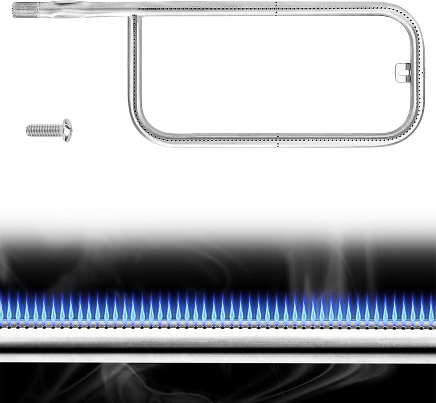 Grill Replacement Part P-Type 41862 Stainless Steel Burner Access 60041 69956 41862 for Weber Q200 Q220 Q2000 Q2200 Grill Burner Tube Pipe Kit Replacement image number 5