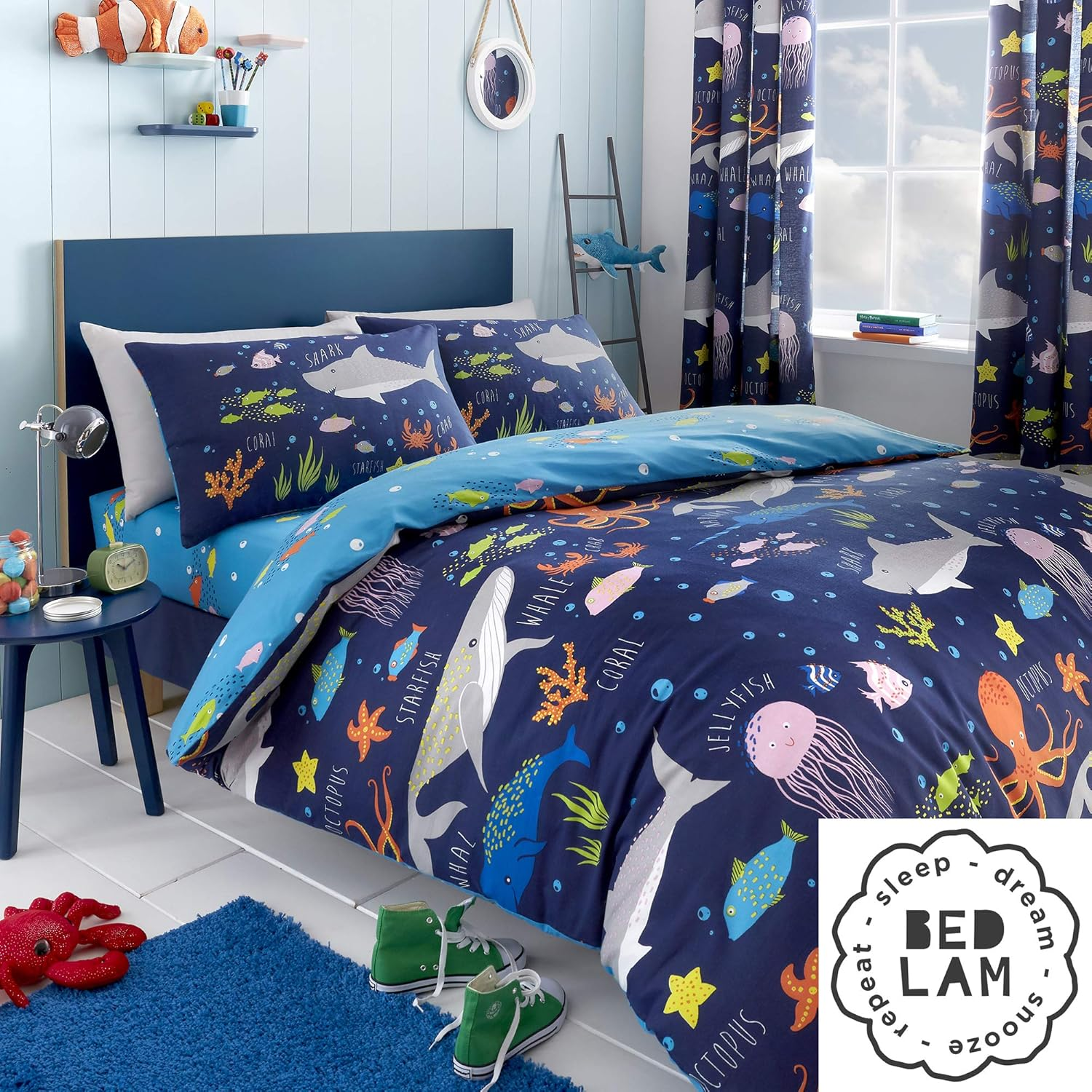 Bedlam Bedding, Boys, Children, Kids Fitted Sheet Single, Polyester, Multicolour image number 5