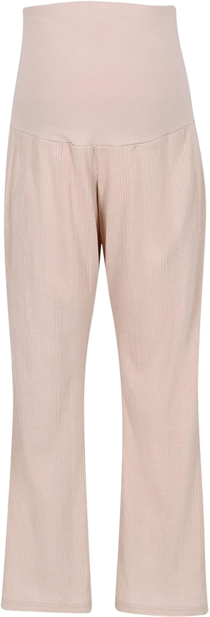 Wacoal Maternity MYY104 Women'S Maternity Wear Pants, Long Trousers, for before and Postpartum Use, Cotton Blend Rib Material (Body) with Belly Band