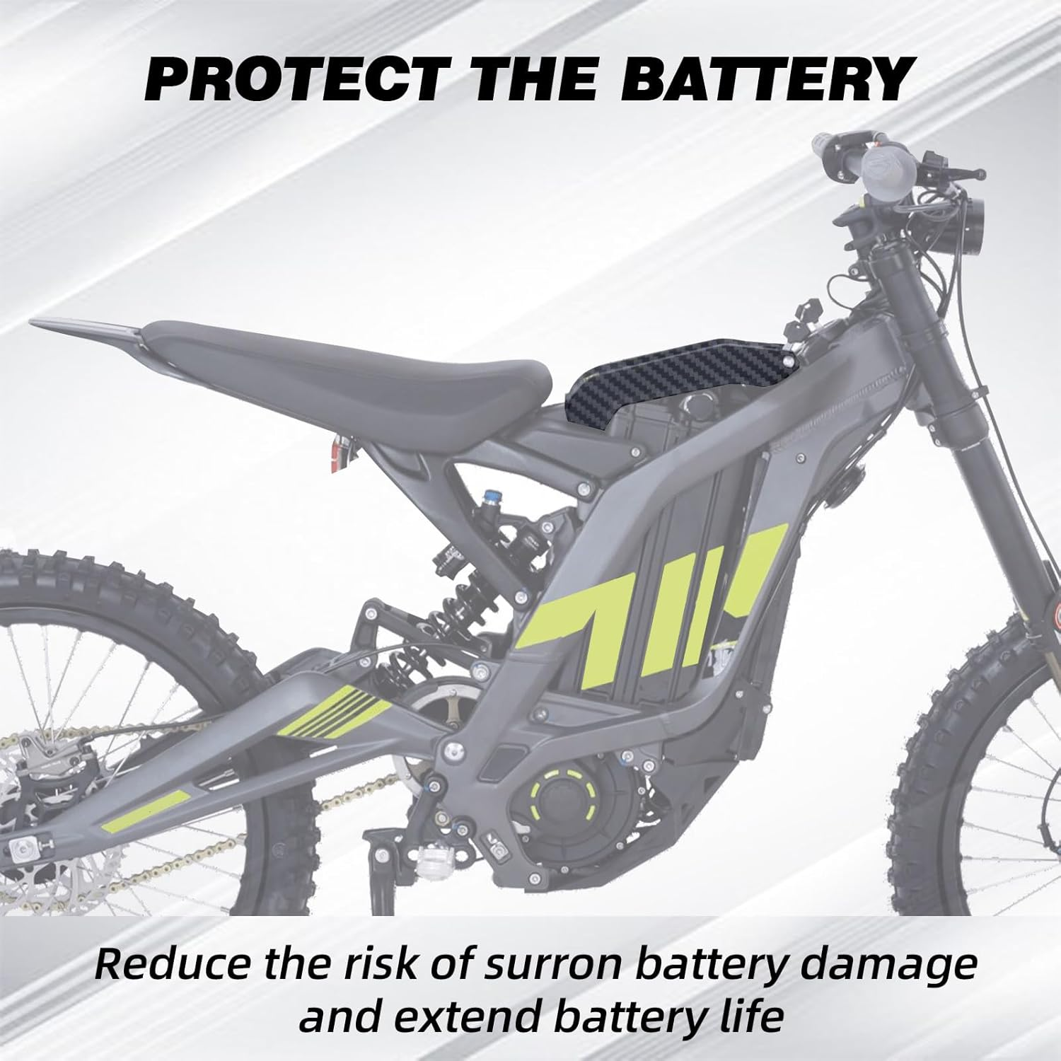 JFG RACING Sur Ron Battery Cover Carbon Fiber Pattern for Surron Light Bee X/S Electric Dirt Bike