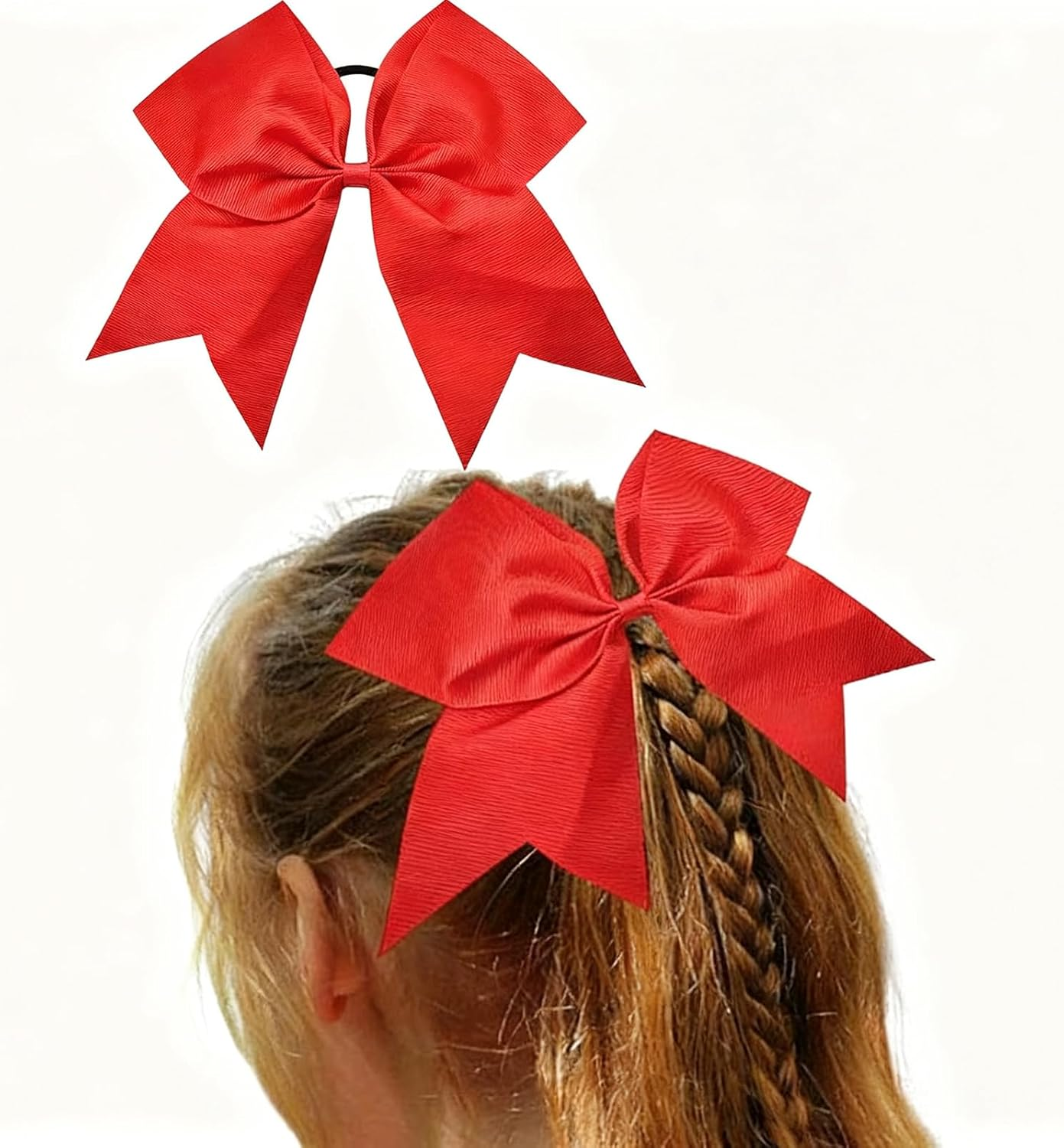 20Pcs Red Hair Bows for Girls - Hypoallergenic Safe Soft Accessories Kit | Headbands, Hair Clips, Ponytail Holders & Barrettes, Cute Sparkly Birthday Gift image number 4