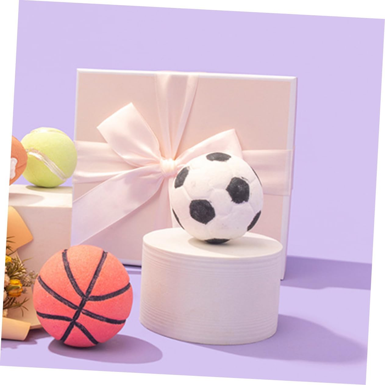 Beavorty Small Bath Football Shape Natural Skin-Friendly Essential Oil Bath Set image number 4
