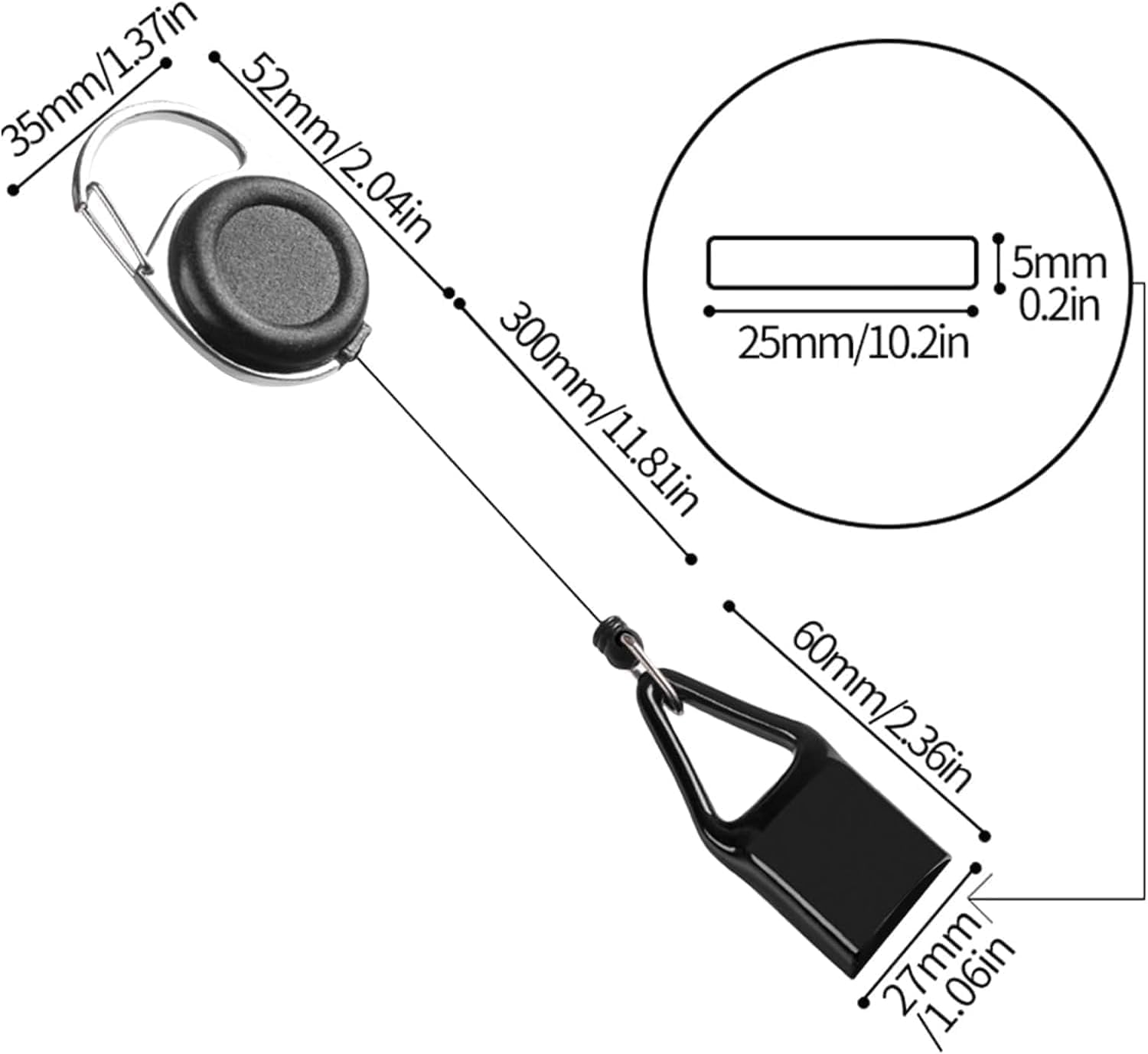 2Pcs Pants Lighter Clip, Black Retractable Lighter Belt, anti Lost Retractable Cover, Keychain Belt, Leash for Fishing Hiking, Protective Cover for Camping, Leash
