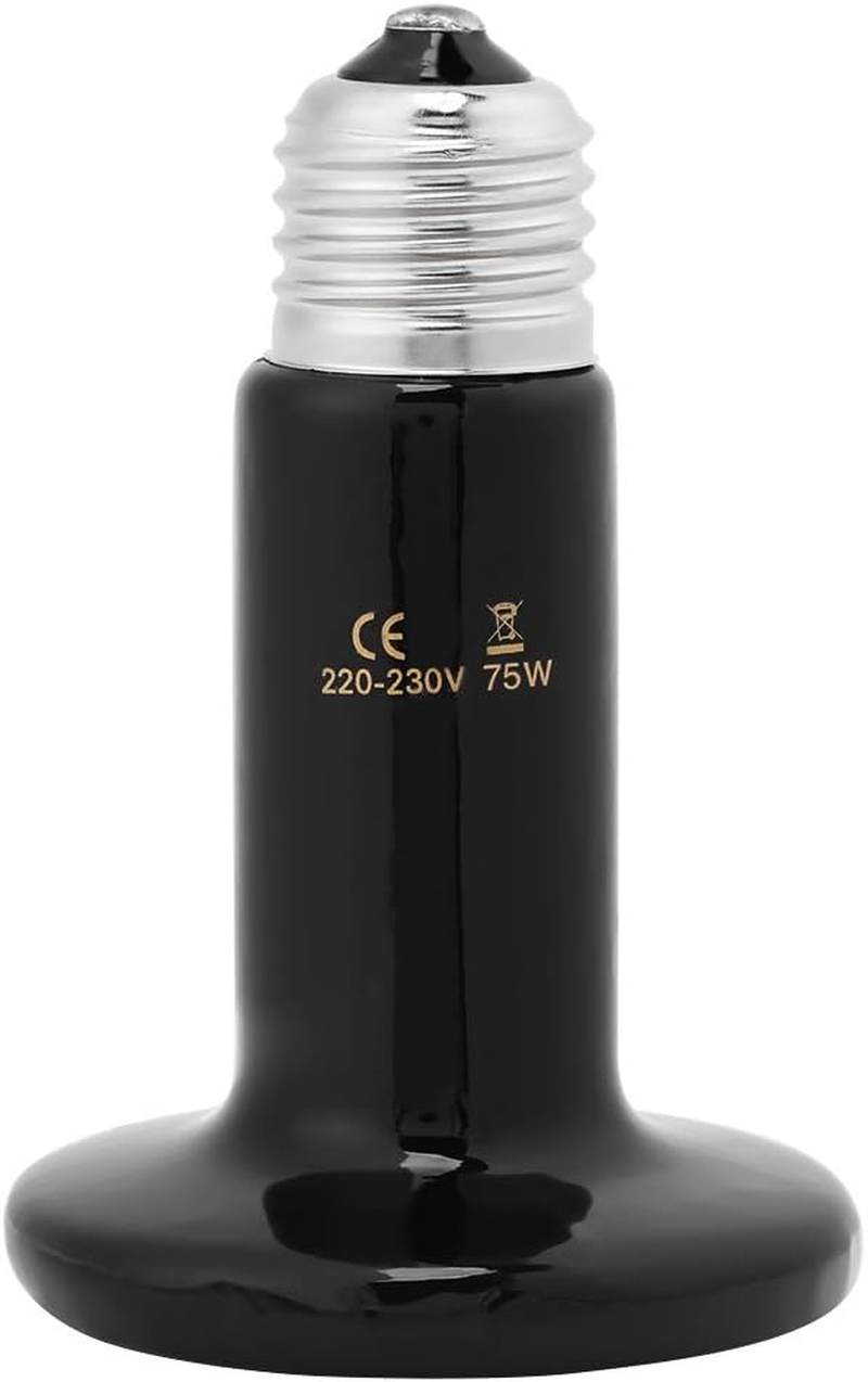 Reptile Heat Lamp Bulb Ceramic Infrared Heat Emitter 50W (75W) image number 4