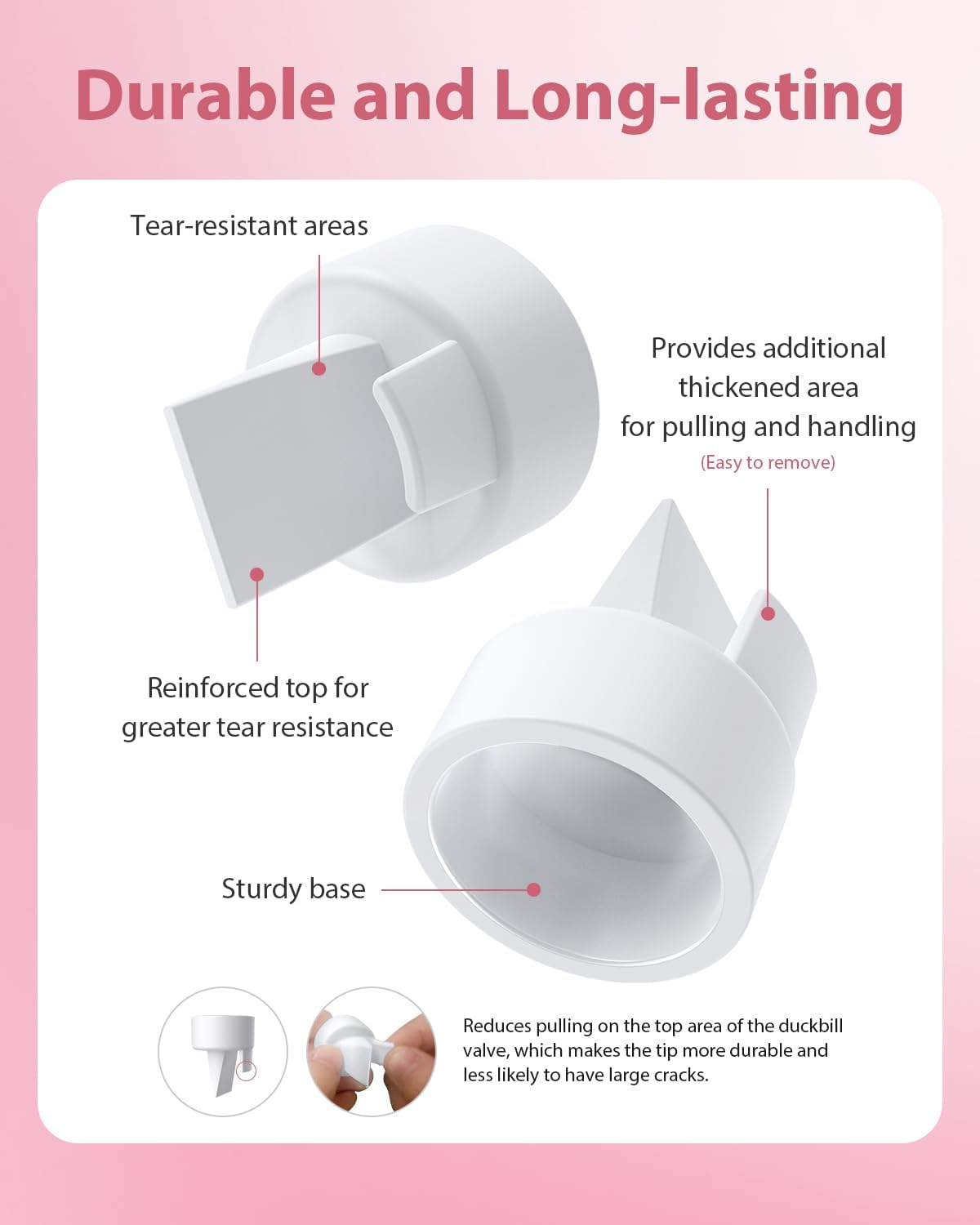 BALIME Breast Pump Parts Compatible with Spectra S1/S2/9 Plus, Duckbill Valves, Backflow Protector Membrane and Tubes (Not Original Spectra Accessories) image number 2