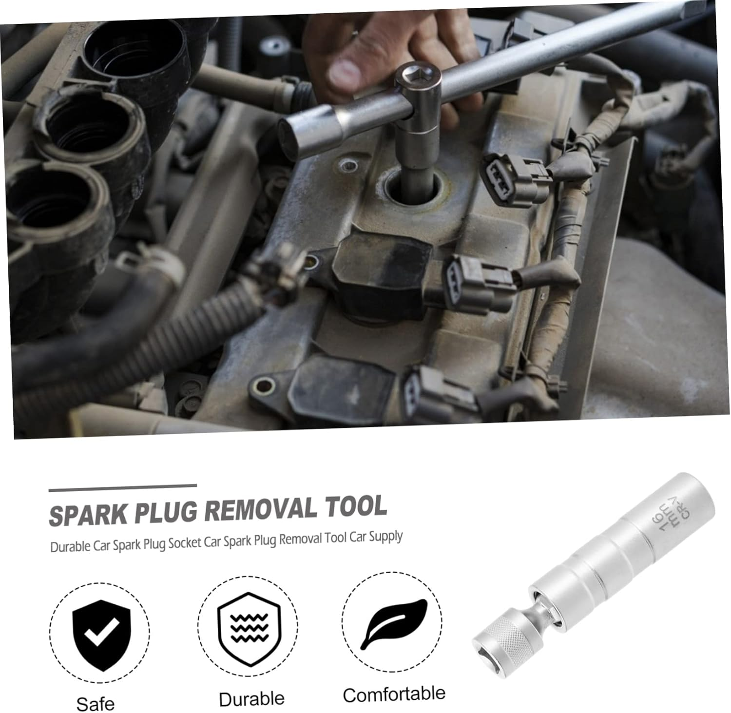 MUCKLILY 2Pcs Spark Plug Removal Tool Magnetic Plug Removal Flexible Tool for Car Equipment image number 3