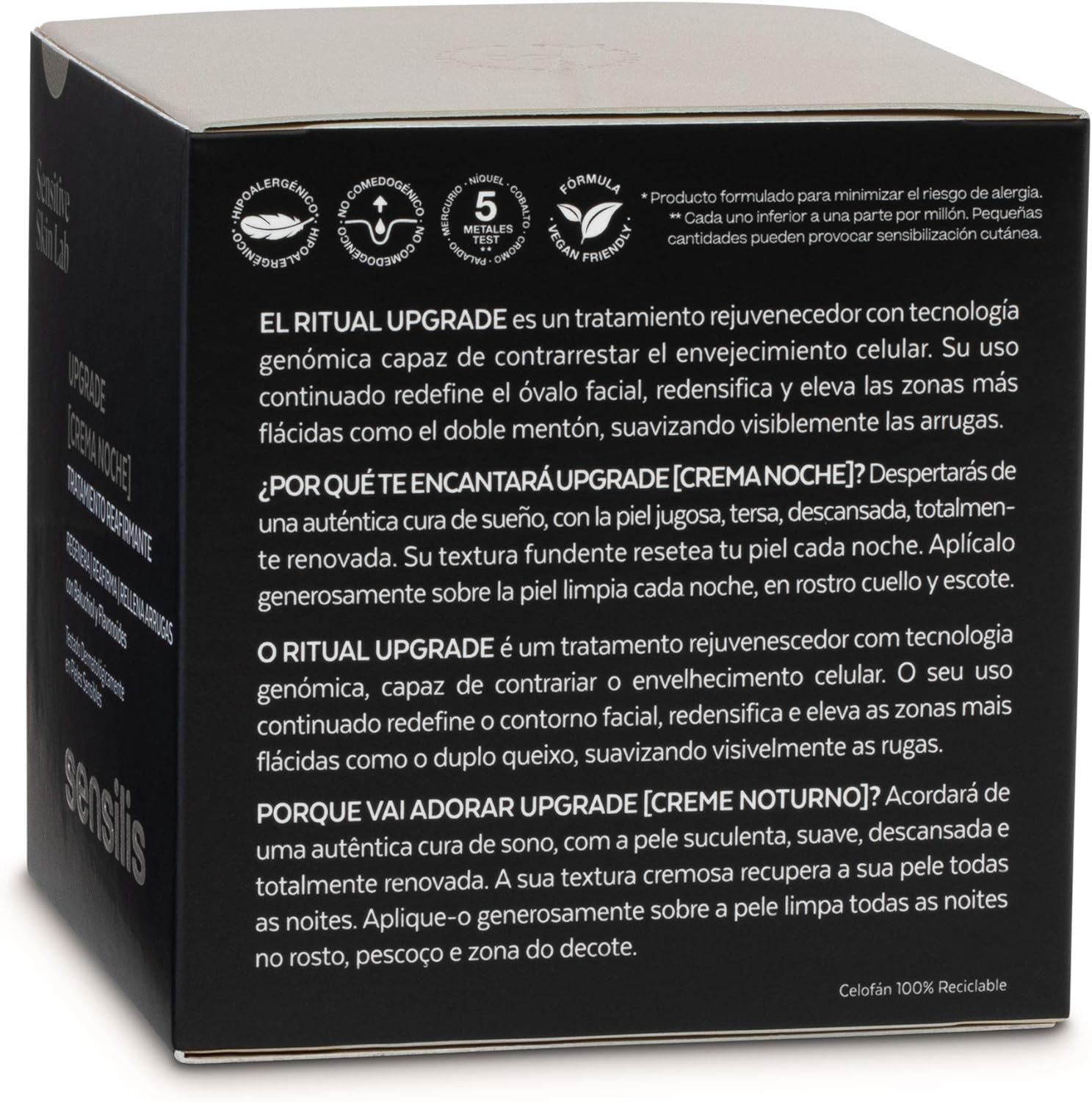 Sensilis - Upgrade Night Cream, Firming Night Cream, for Dry Skin, Moisturising, Reduces Wrinkles, Skin Strength, Bakuchiol, Oat Polysaccharides, Red Rice, Ocean Respect - 50 Ml image number 6
