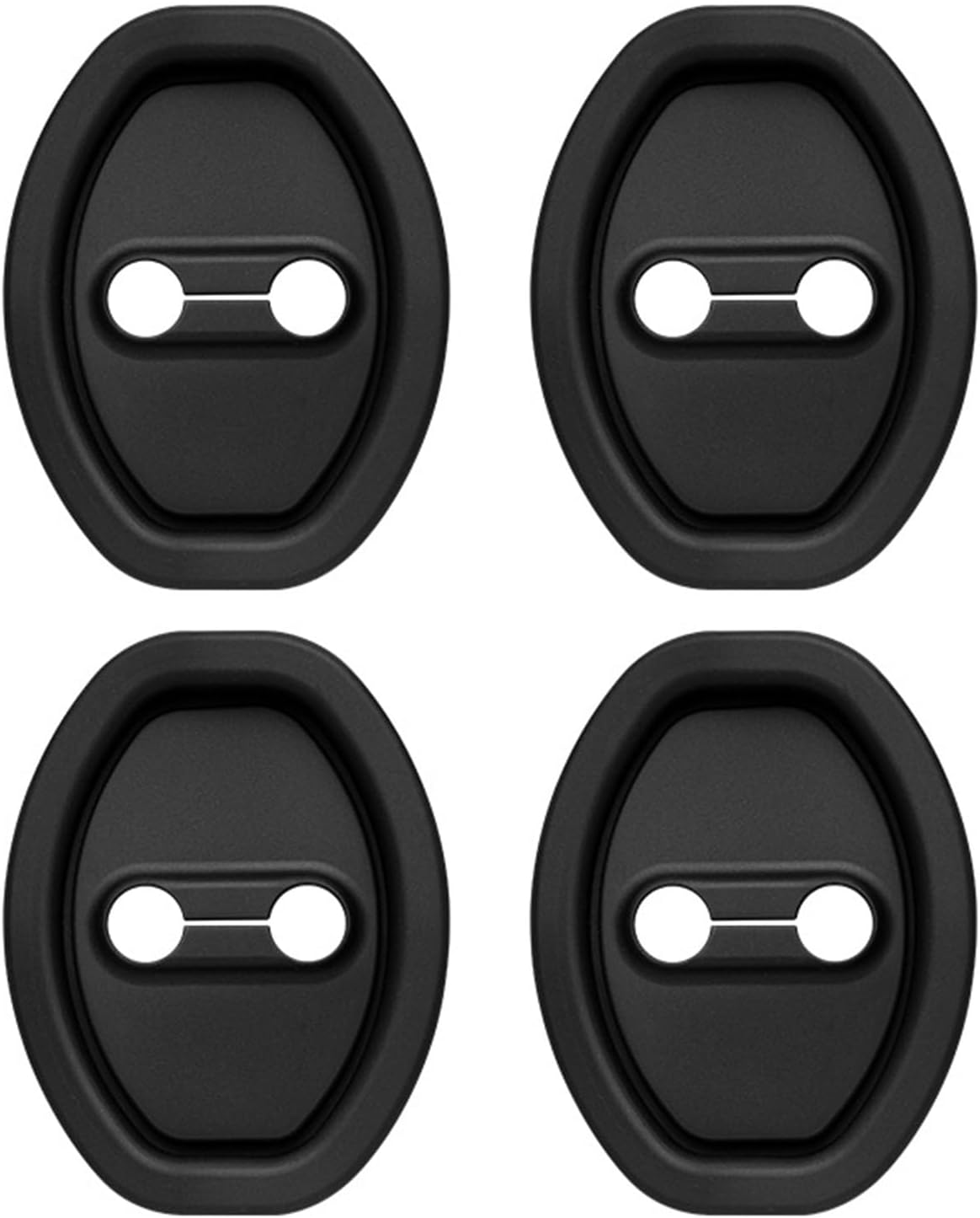 4PCS Upgraded Car Door Latch Guard Cover, Silicone Black Car Door Lock Cover for Noise Reduction, Universal Fit, 3.65 X 2.80 In image number 6
