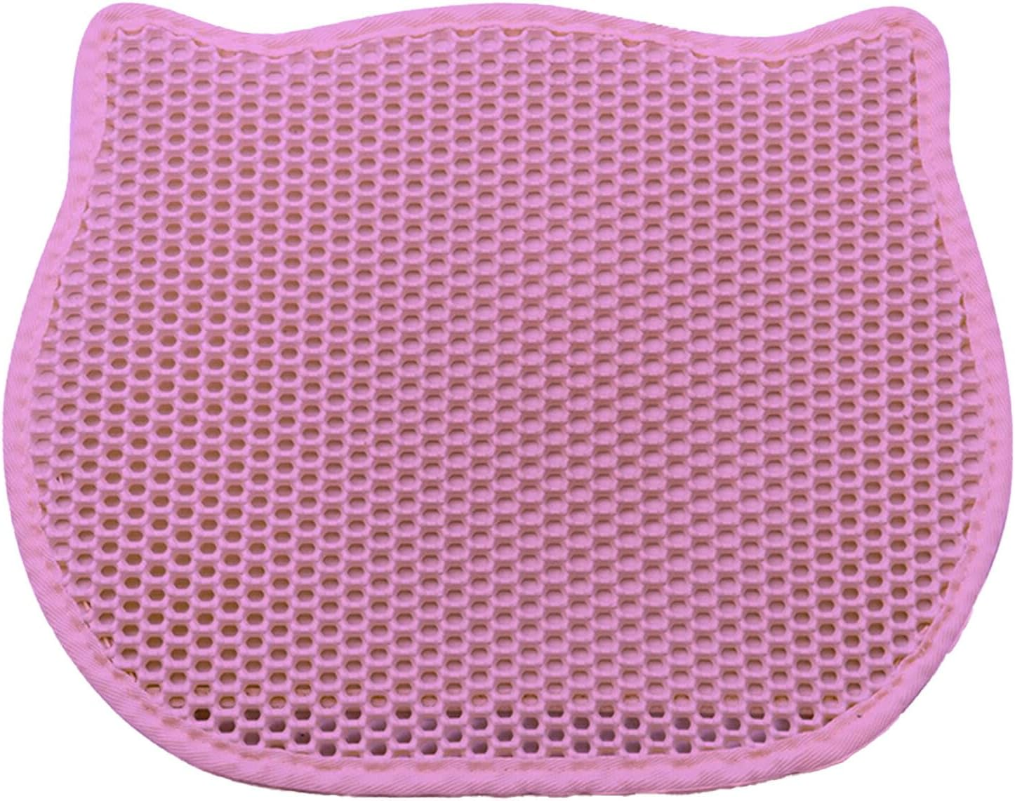 Best Answer Cat Sand Mat Sand Removal Mat Cat Pink 19.3 X 25.6 Inches (49 X 65 Cm) Toilet Mat for Cats Folding Dog Cat Sand Mat Shatterproof Cat Toilet Supplies Pet Double Layer Anti-Slip Mat Easy image number 4