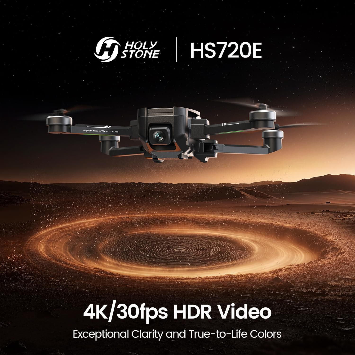 Holy Stone HS720E GPS Drone with 4K EIS UHD 130 FOV Camera for Adults Beginner, FPV Quadcopter with Brushless Motor, 2 Batteries 46 Min Flight Time, 5Ghz Transmission, Smart Return Home, Follow Me image number 1