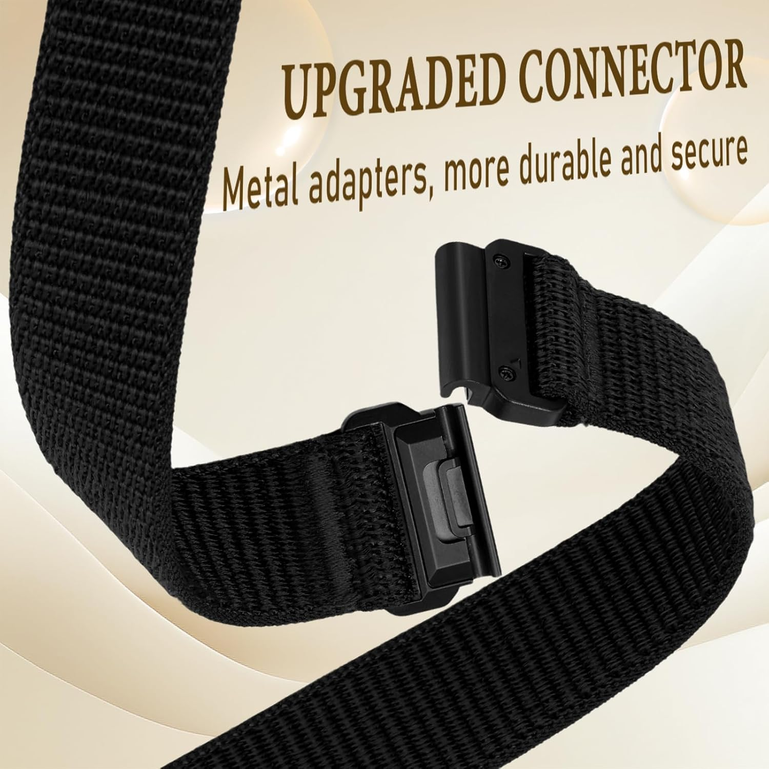 Relting 22Mm Quick Fit Nylon Bands Compatible with Garmin Fenix 8 47Mm/Fenix 7/6/5, Approach S62/S60, Solo Loop Sport Strap for Epix 2/Epix Pro 47Mm/Descent G2/G1 - Black image number 4