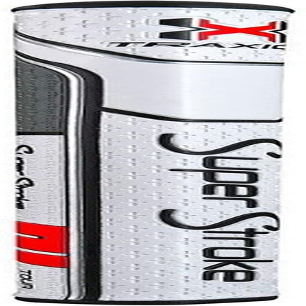 Superstroke Traxion Tour 2.0 Putter Grip | Improves Feedback and Tack, Enhances Feel and Comfort, No-Taper Technology, 10.50&rdquo; in Length, Weighs 55 Grams. - Black/White image number 4