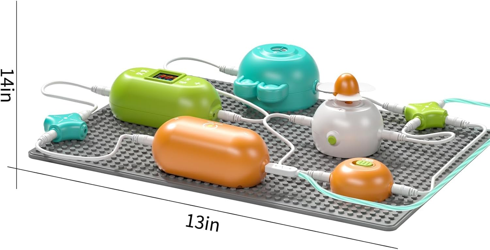 JUKUDAHU Electric Circuit Kits Toys for Kids Aged 6,7,8,9,10,11,12,13,14 - Physics Electronic Exploration Kit with 300+ Projects, Circuit Board, Science Experiment Game for Boys and Girls Aged 3-12 image number 2