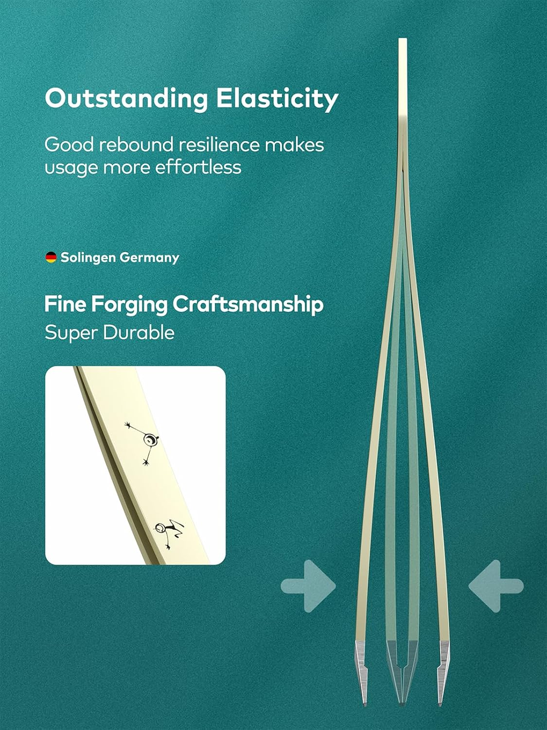 MR.GREEN Tweezers for Women Facial Hair, Professional Precision Eyebrow Tweezers for Women and Men, Stainless Steel Slanted Cute Hair Removal Plucker image number 3